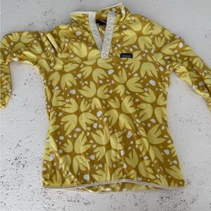 Patagonia Mustard Floral Fleece